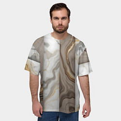 Футболка оверсайз мужская Дерево и мрамор, цвет: 3D-принт — фото 2