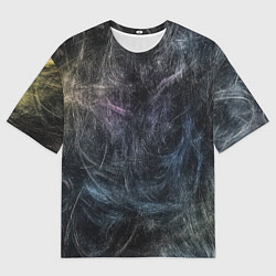 Футболка оверсайз мужская Разноцветные хаотичные линии, цвет: 3D-принт