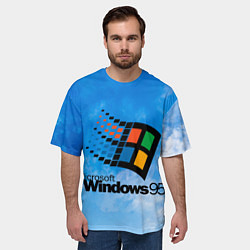 Футболка оверсайз мужская Windows 95 logo, цвет: 3D-принт — фото 2