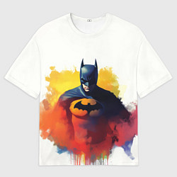 Футболка оверсайз мужская Бэтмен в краске, цвет: 3D-принт