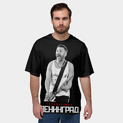 Футболка оверсайз мужская Ленинград - Сергей Шнуров, цвет: 3D-принт — фото 2