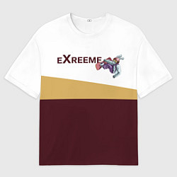 Футболка оверсайз мужская Экстрим сноуборд, цвет: 3D-принт