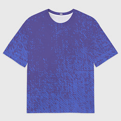 Футболка оверсайз мужская Джинс с потертостями-синий, цвет: 3D-принт