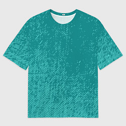 Футболка оверсайз мужская Джинс с потертостями-зеленый, цвет: 3D-принт