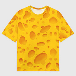 Футболка оверсайз мужская Сыр, цвет: 3D-принт