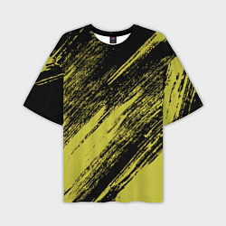 Футболка оверсайз мужская The color is black and yellow, цвет: 3D-принт