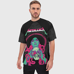 Футболка оверсайз мужская Metallica - witch with the skull, цвет: 3D-принт — фото 2