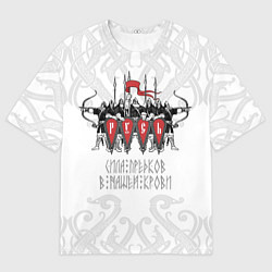 Футболка оверсайз мужская Русь дружина богатыри, цвет: 3D-принт