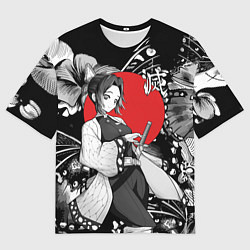 Футболка оверсайз мужская Шинобу Кочо бабочка - убийца демонов, цвет: 3D-принт
