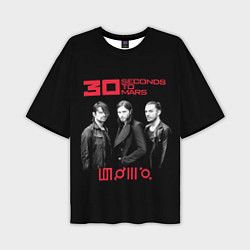 Футболка оверсайз мужская 30 Seconds to Mars poster, цвет: 3D-принт