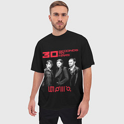Футболка оверсайз мужская 30 Seconds to Mars poster, цвет: 3D-принт — фото 2