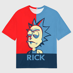 Футболка оверсайз мужская Rick pop art, цвет: 3D-принт