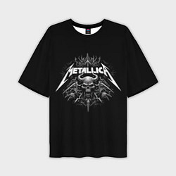 Футболка оверсайз мужская The horned skull - Metallica, цвет: 3D-принт