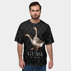 Футболка оверсайз мужская Гуси га-га-га, цвет: 3D-принт — фото 2
