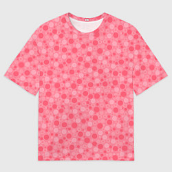 Футболка оверсайз мужская Красные коралловые пузыри, цвет: 3D-принт