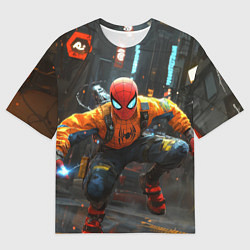 Футболка оверсайз мужская Человек паук бежит, цвет: 3D-принт
