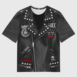 Футболка оверсайз мужская Косуха с нашивками Slipknot, цвет: 3D-принт