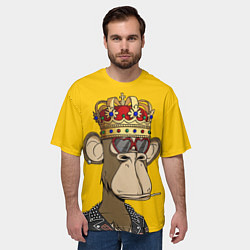 Футболка оверсайз мужская NFT ape king, цвет: 3D-принт — фото 2