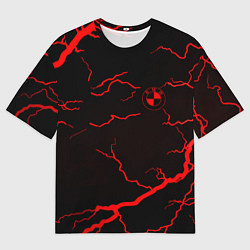 Футболка оверсайз мужская BMW storm red color, цвет: 3D-принт