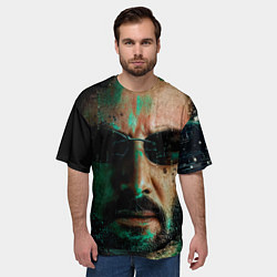 Футболка оверсайз мужская Matrix - Keanu Reeves, цвет: 3D-принт — фото 2