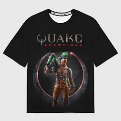 Футболка оверсайз мужская Quake champions - Visor, цвет: 3D-принт