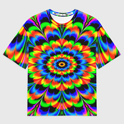Футболка оверсайз мужская Оптические иллюзии психоделика, цвет: 3D-принт