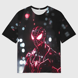 Футболка оверсайз мужская Человек-паук в красно-черном костюме, цвет: 3D-принт