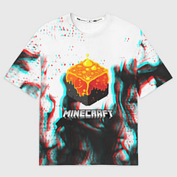 Футболка оверсайз мужская Minecraft glitch, цвет: 3D-принт