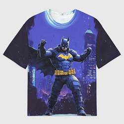 Футболка оверсайз мужская Бэтмен в стойке победителя, цвет: 3D-принт