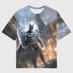 Футболка оверсайз мужская Бэтмен - старый стиль, цвет: 3D-принт