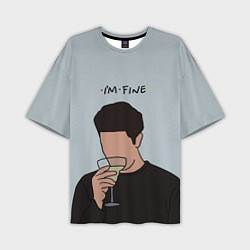 Футболка оверсайз мужская Ross - im fine, цвет: 3D-принт