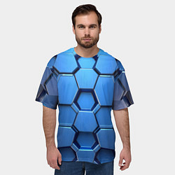 Футболка оверсайз мужская Синий бронежилет, цвет: 3D-принт — фото 2