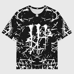 Футболка оверсайз мужская Monster energy белые штрихи краско, цвет: 3D-принт