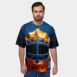 Футболка оверсайз мужская Маска голкипера, цвет: 3D-принт — фото 2