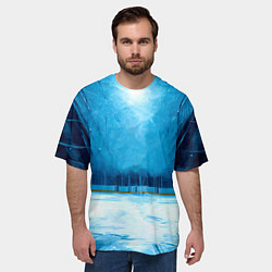 Футболка оверсайз мужская Хоккейная площадка, цвет: 3D-принт — фото 2