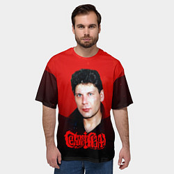 Футболка оверсайз мужская Юрий Клинских красная луна, цвет: 3D-принт — фото 2