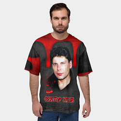 Футболка оверсайз мужская Сектор газа - рок жив, цвет: 3D-принт — фото 2
