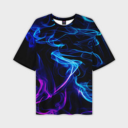 Футболка оверсайз мужская Color blue pink, цвет: 3D-принт