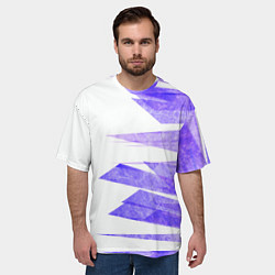 Футболка оверсайз мужская Color white purple, цвет: 3D-принт — фото 2