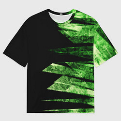 Мужская футболка оверсайз Color green black