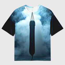 Футболка оверсайз мужская Боксерская груша в дыму, цвет: 3D-принт