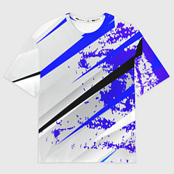 Футболка оверсайз мужская Color white blue, цвет: 3D-принт