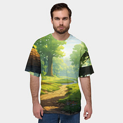 Футболка оверсайз мужская Fabulous forest, цвет: 3D-принт — фото 2