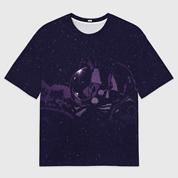 Футболка оверсайз мужская Космонавт в пучине, цвет: 3D-принт