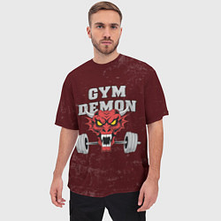 Футболка оверсайз мужская Gym demon, цвет: 3D-принт — фото 2