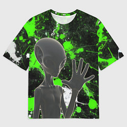 Футболка оверсайз мужская Инопланетянин и его эктоплазма, цвет: 3D-принт