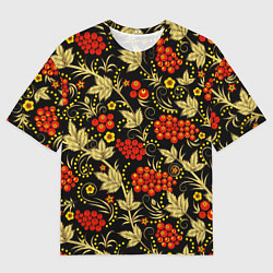 Футболка оверсайз мужская Русский узор с позолотой, цвет: 3D-принт