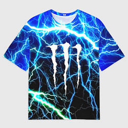 Футболка оверсайз мужская Monster energy electro, цвет: 3D-принт