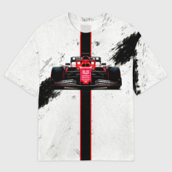 Футболка оверсайз мужская Формула 1 на белом, цвет: 3D-принт