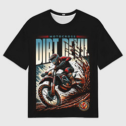 Футболка оверсайз мужская Motocross - dirt devil, цвет: 3D-принт